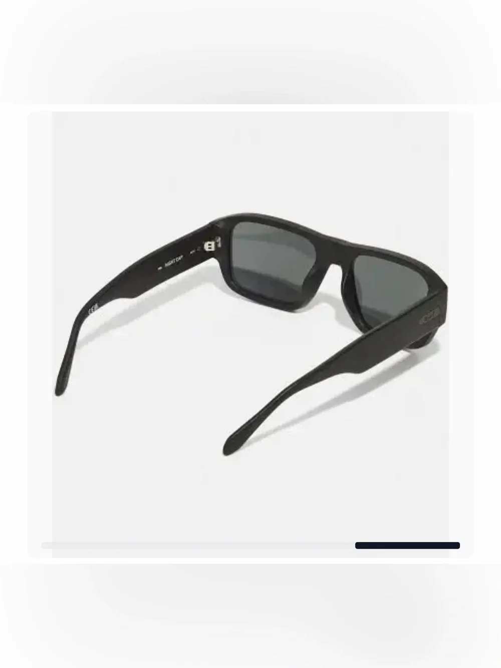 Quay Australia Men's Black Rectangle Sunglasses with Dark Lenses
